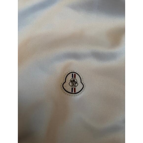 Moncler White Zipper Jacket Size 4XL with Black Stripes in sleeves - Picture 4 of 4